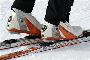 Boots and cross country skis